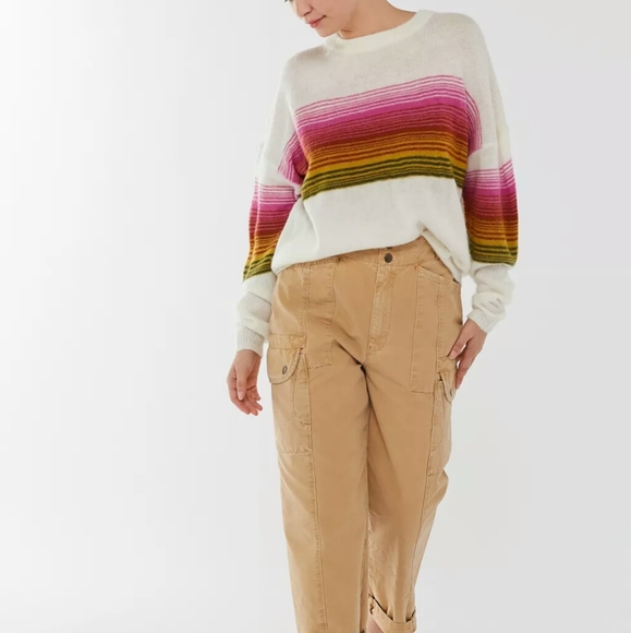 New UO Striped Brushed Sweater - Picture 3 of 5